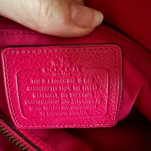 Coach Pink Willow Floral Mercer Satchel Leather w/ Crossbody - Picture 14 of 15